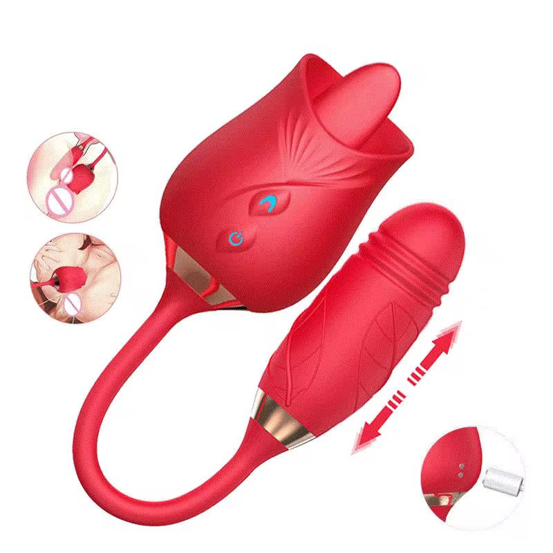 Rose tongue vibrator
