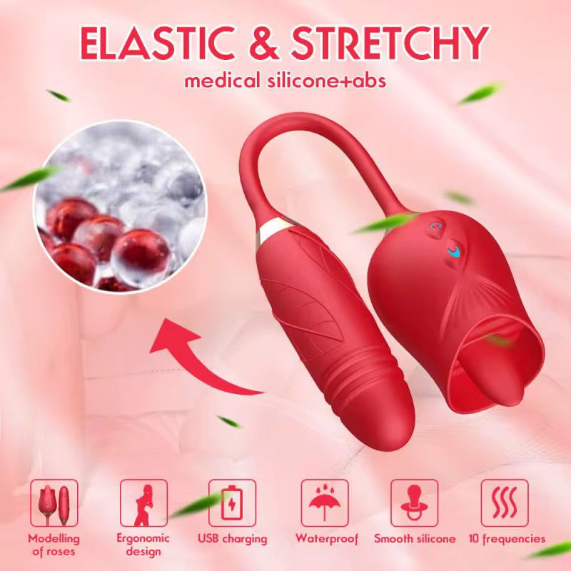 Rose tongue vibrator