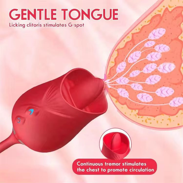Rose tongue vibrator