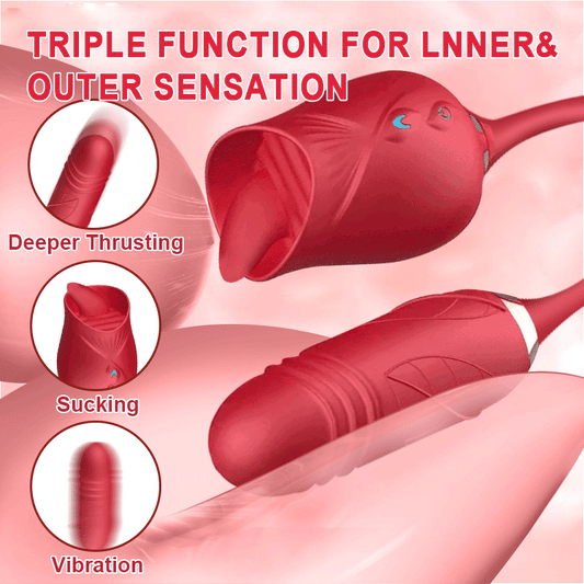 Rose tongue vibrator